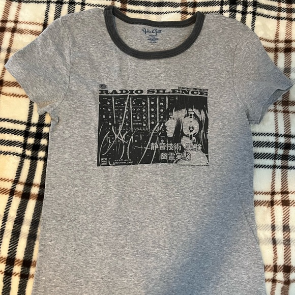 Grey radiohead brandy melville baby tee - Picture 1 of 2
